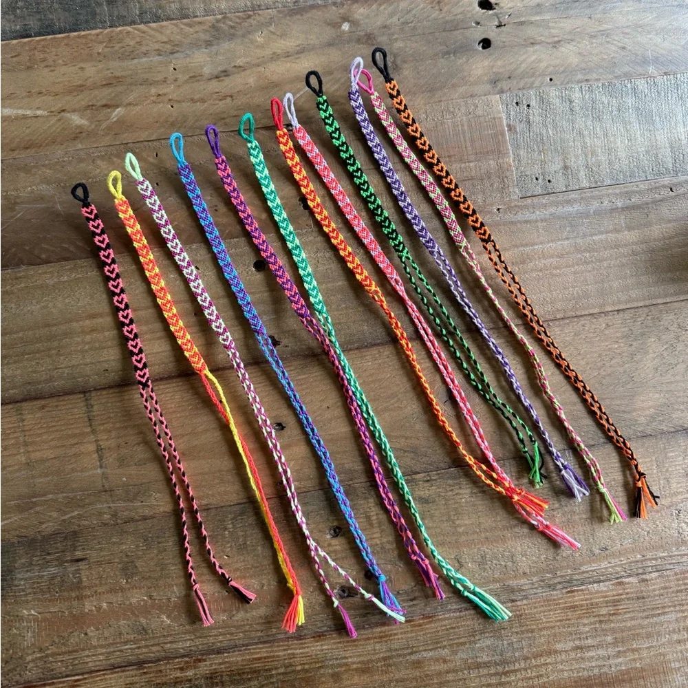 Handmade Friendship Bracelets with Hearts
